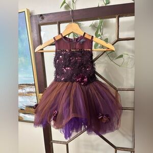 PatPat Purple and Brown Sequin Kids Dance Costume